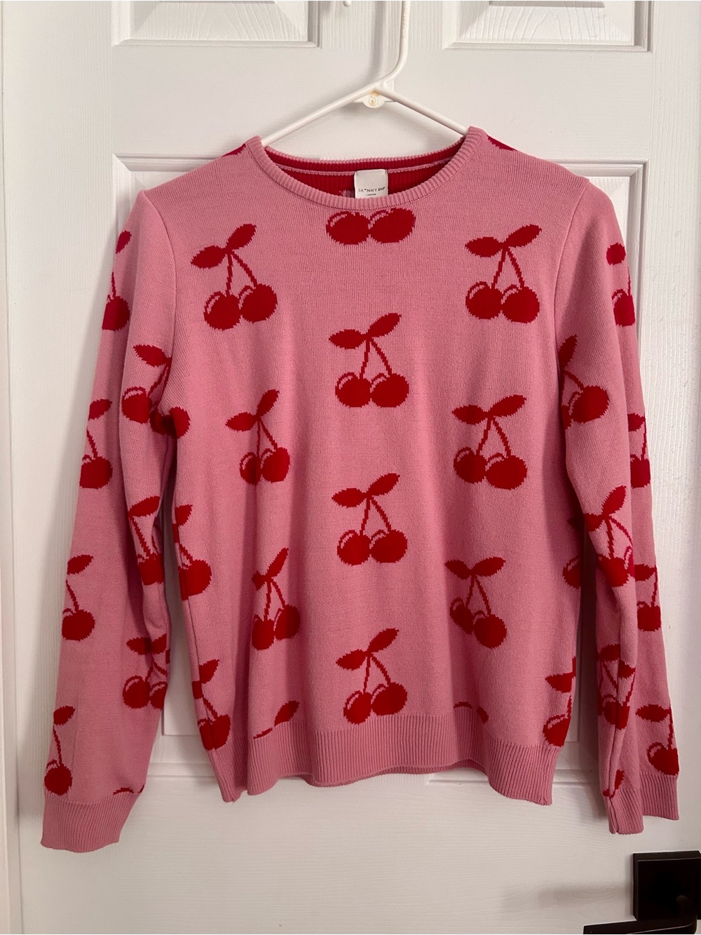ASOS Cherries 🍒 Pink & Red Crewneck Sweater in Small